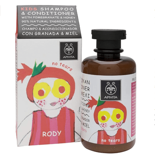 Apivita. El mejor champú natural para bebés y niños. Champús de ingredientes naturales para niños sin sulfatos, pieles sensibles, pelo suave.