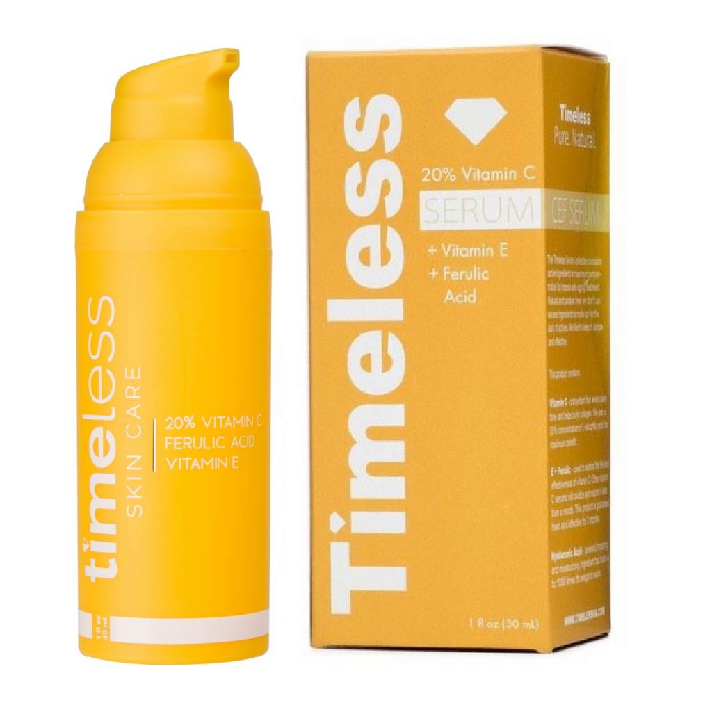 Vitamin-C-E-Ferulic Serum Timeless El mejor sérum vitamina C antiedad. Producto de belleza para cuidado facial: Antioxidante, manchas. Timeless Skinceuticals Martiderm Nezeni
