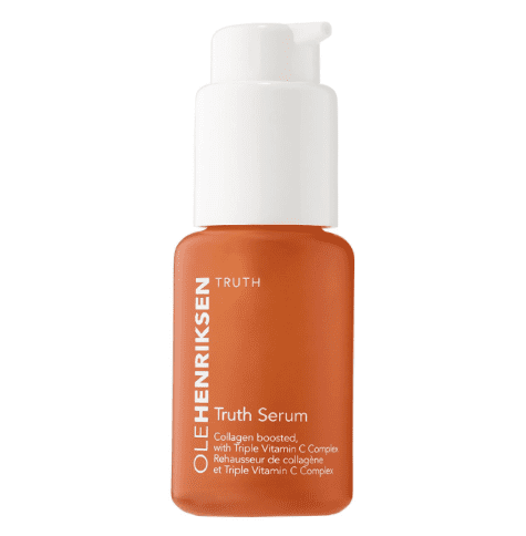 Mis pasos en el cuidado facial de día. Tónico, sérum, crema hidratante, limpiador, productos de belleza, ácido hialurónico, antioxidante. OleHenriksen Truth Serum Collagen Booster