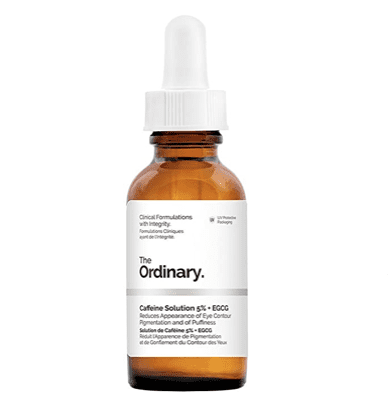 Mis pasos en el cuidado facial de día. Tónico, sérum, crema hidratante, limpiador, productos de belleza, ácido hialurónico, antioxidante. Solución The Ordinary, de cafeína 5% + EGCG. Sérum para contorno de ojos