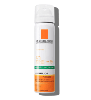 Mis pasos en el cuidado facial de día. Tónico, sérum, crema hidratante, limpiador, productos de belleza, ácido hialurónico, antioxidante. Bruma Fresca Invisible Antibrillos SPF 50, La Roche Posay