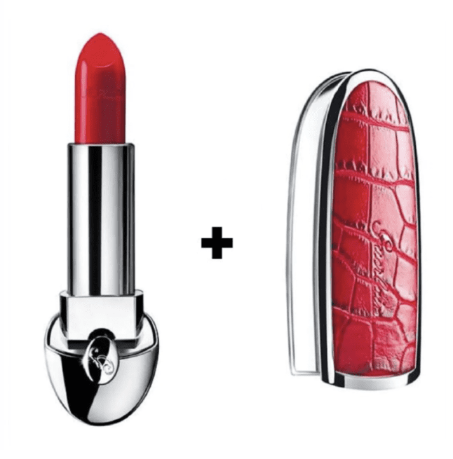 Rouge G Guerlain, labial con carcasa de doble espejo. Barra de labios personalizable con amplia gama de tonos y texturas.