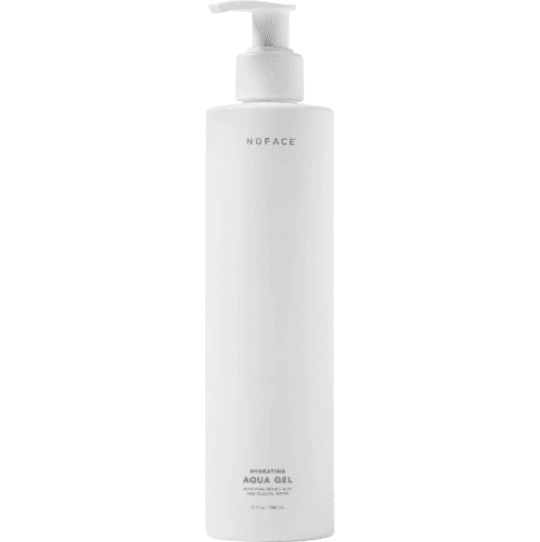 NuFACE Aqua Gel Hidratante HYDRATING AQUA GEL NUFACE, CREMA REAFIRMANTE E ILUMINADORA NUFACE SILK. Nuevo gel conductor con ácido hialurónico, antioxidantes.