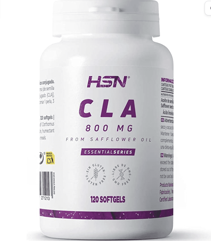 CLA HSN para bajar de peso (o Ácido linoleico conjugado). Suplemento omega-6. ¿Para qué sirve el CLA: grasa corporal, masa muscular.