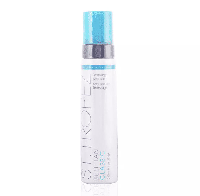 Autobronceador St. Tropez mousse Cuerpo rutina. Productos de cuidado corporal de la piel, hidratación, retinol, antiedad y antienvejecimiento, luz LED.