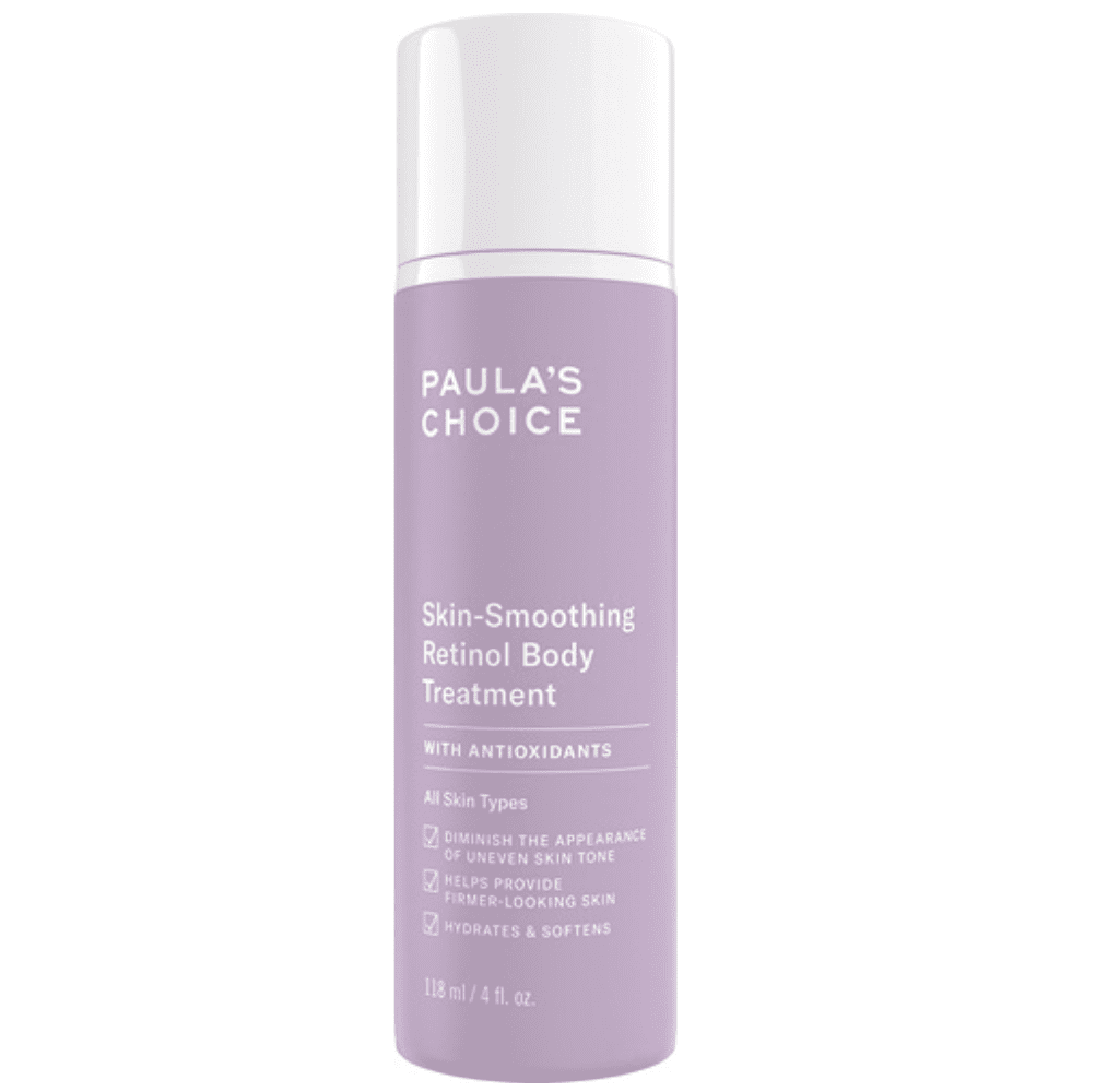 Paula's Chooice Skin-Smoothing Retinol Body Treatment Cuerpo rutina. Productos de cuidado corporal de la piel, hidratación, retinol, antiedad y antienvejecimiento, luz LED.