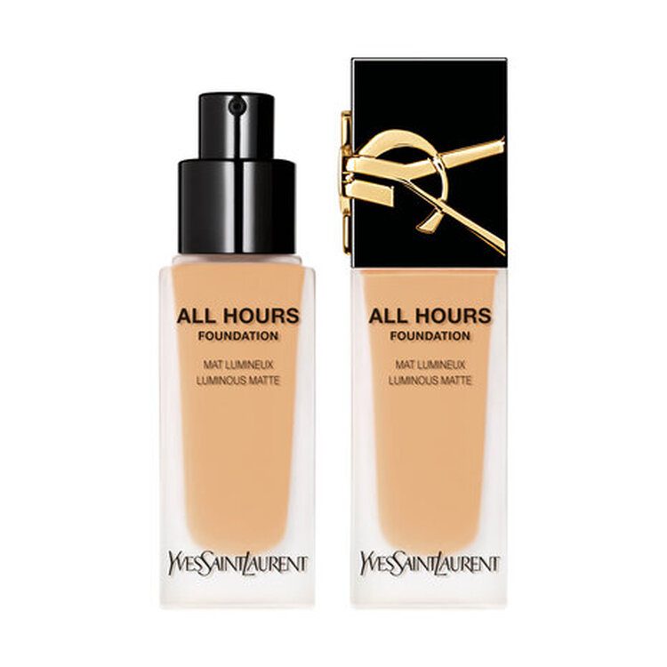 Base de maquillaje YSL All Hours Foundation. Opiniones: producto de maquillaje de cobertura total, acabado mate luminoso, larga duración.